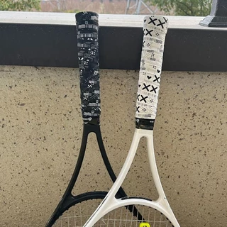 Amber เทนนิส Racquet Sweatband, Matte พิมพ ์ ไม ้ แบดมินตัน Overgrips, Breathable Shock Absorption สีดําสีขาว Self-กาว Non-Slip Grip เทป
