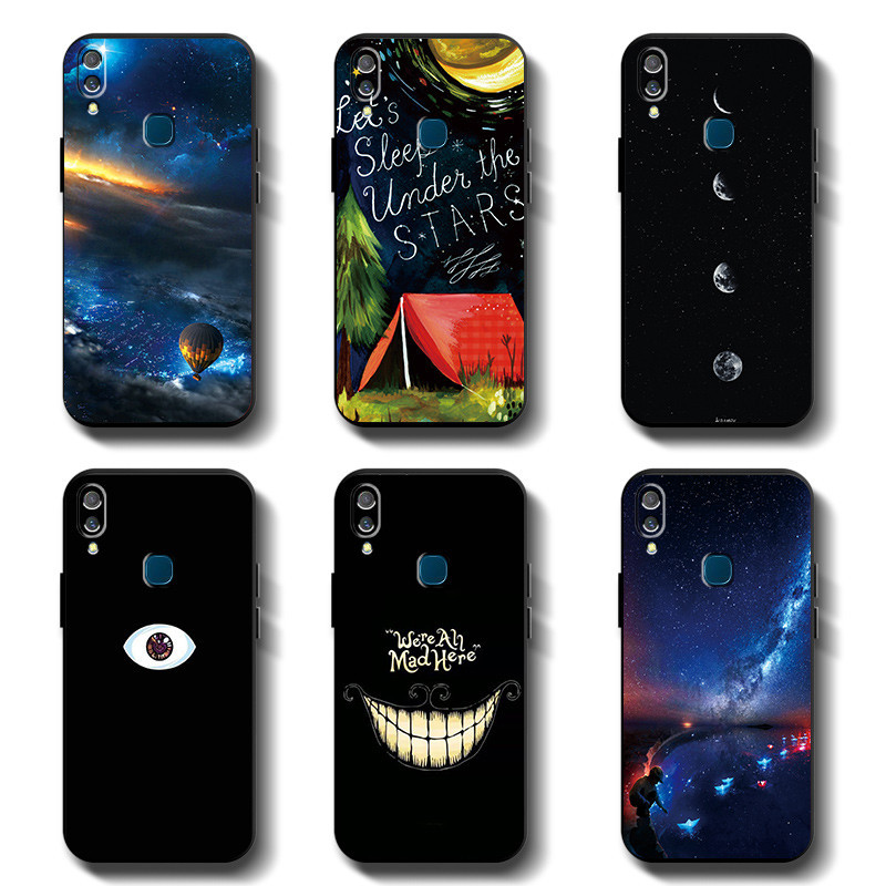 Anticrack เคสนิ่ม สําหรับ VIVO 1906 Y11 ป้องกันเต็มรูปแบบ สีดํา ซิลิโคน TPU เคสโทรศัพท์ ยาง