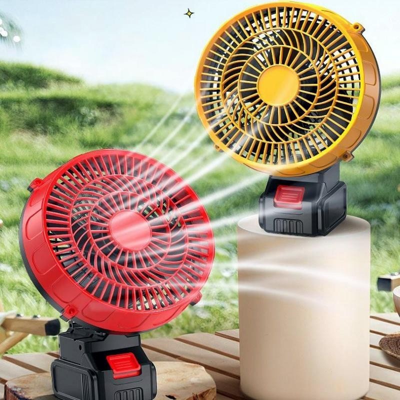 8นิ้ว พัดลมแบตบล็อก พัดลมพกพา พัดลมพลังสูงแบบพกพา ปรับได้หลายเกียร์ ความเร็วลมสองระดับ ลมใหญ่ลมแรง - รูปที่ 2