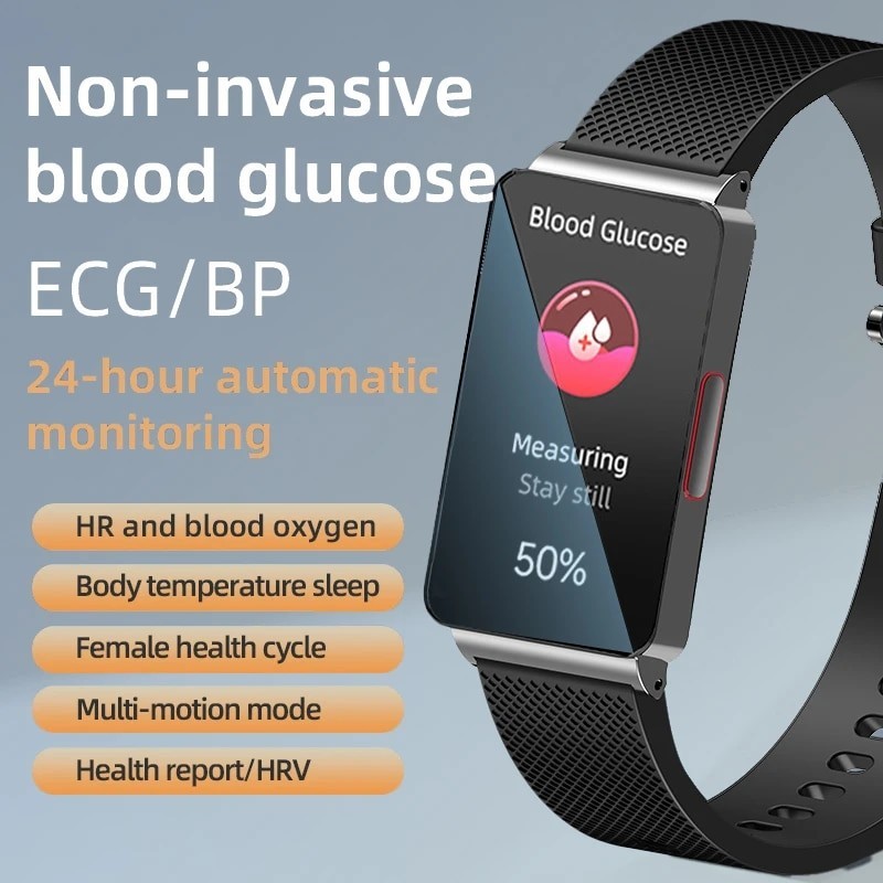 Effeokki นาฬิกาข้อมือ Smartwatch Android ระบบตรวจสอบกลูโคส ไม่มีเลือด ไม่บุกรุก Ecg Ppg Hrv เพื่อสุขภาพ ฟิตเนส ติดตามการออกกําลังกาย