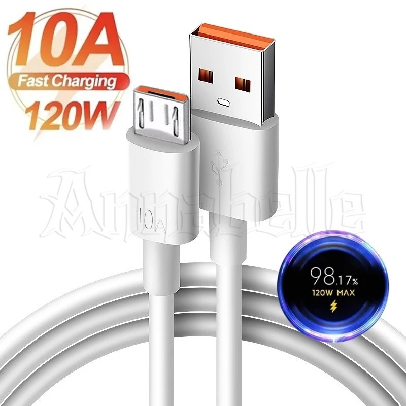 สายชาร์จเร็ว 10A Android - สายส่งข้อมูล - สายชาร์จแบตสํารองคอมพิวเตอร์ - สายชาร์จข้อมูล Micro-USB Type C - สายไฟโทรศัพท์ - ป้องกันการงอ ทนทาน