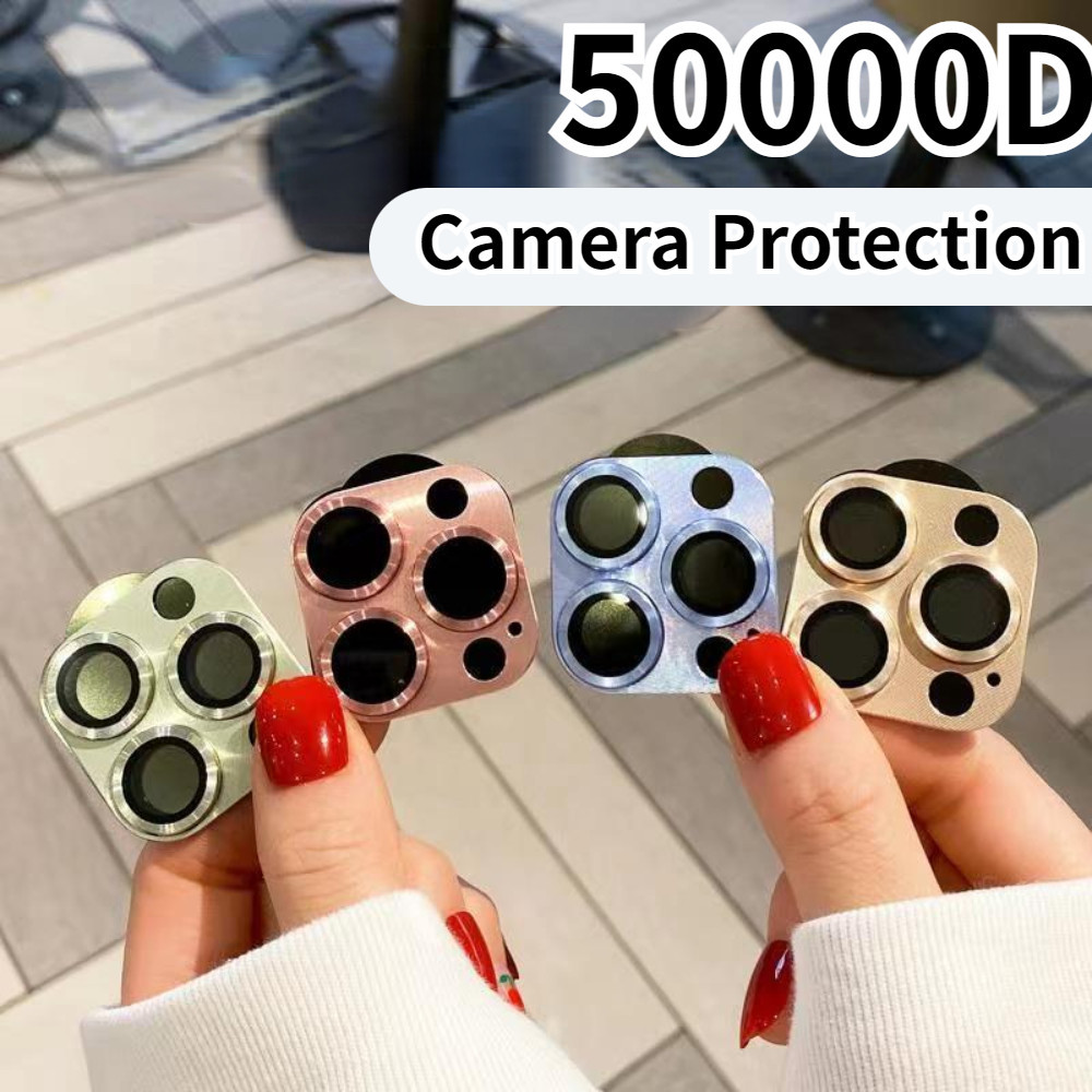 หรูหรา 3D อลูมิเนียมอัลลอยด์แก้วกล้องโทรศัพท์ฟิล์มป้องกันเคสโทรศัพท์เหมาะสําหรับ iPhone 16 15 14 13 12 11 Pro Max Plus ราคา ถูกที่สุด ดีลบีเคเค