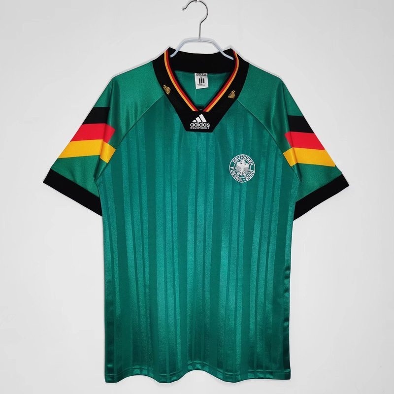 เสื้อกีฬาแขนสั้น ลายทีมชาติฟุตบอลเยอรมนี 1992 season S-XXL คุณภาพสูง AAA