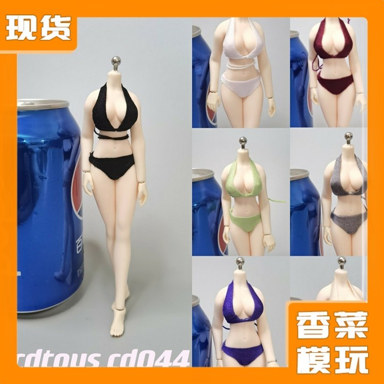 พร้อมส่ง cdtoys cd044 ชุดว่ายน้ําบิกินี่ ยาง 1:12 สําหรับผู้หญิง 1:12
