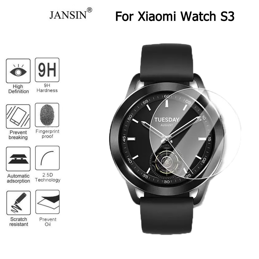 XIAOMI Watch S3 ฟิล์ม 9H กระจกนิรภัย ป้องกันหน้าจอ xiaomi watch s3 Smart Watch ฟิล์มใส ตัวป้องกันหน้