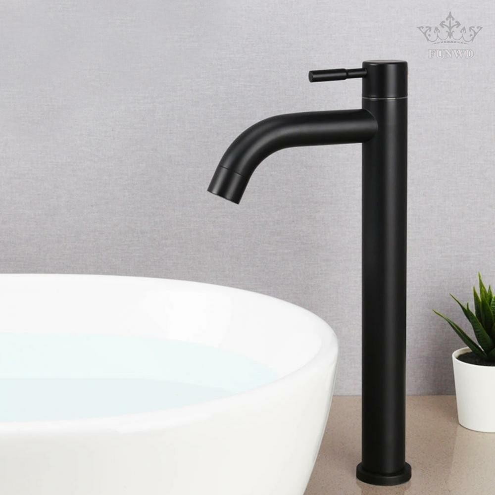 -New In April-Basin Faucet Hotel Kitchen Parts Single Cold 304 Stainless Steel Bathroom[Overseas Products]