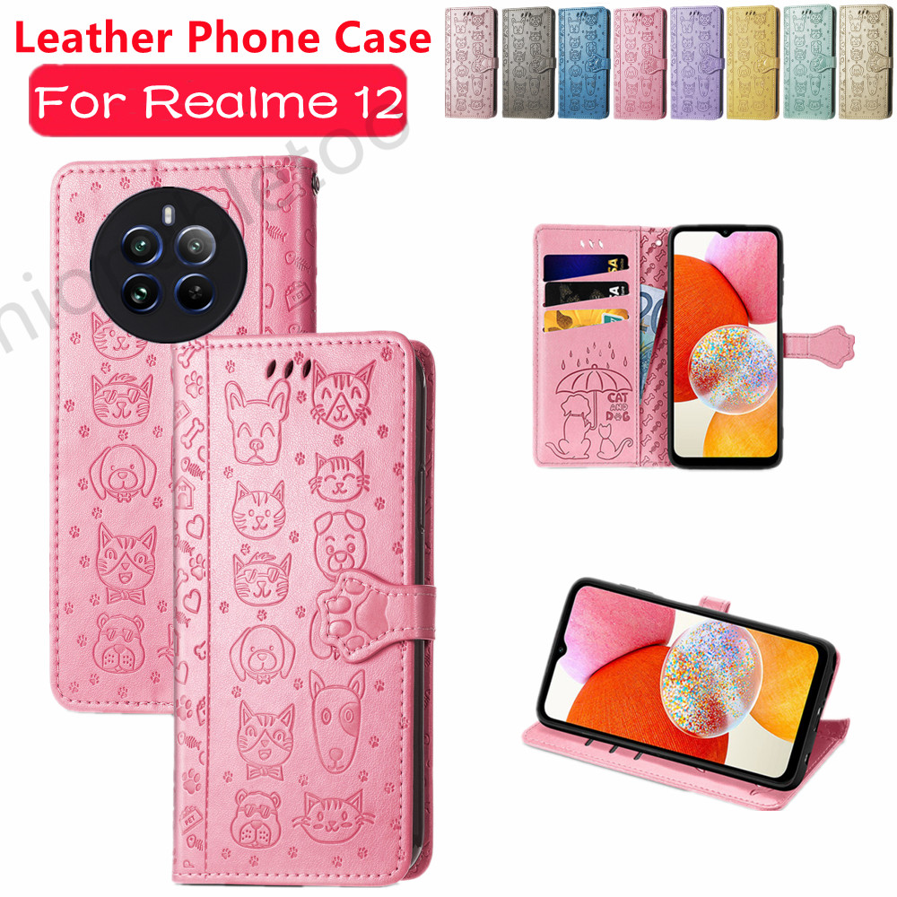 เคสโทรศัพท์มือถือหนัง ฝาพับแม่เหล็ก กันกระแทก พร้อมช่องใส่บัตร หรูหรา สําหรับ Realme 12 pro + 12pro+ 12proplus 12X 12+ Realme12 pro Realme12pro+ Realme12X Realme12+ 4G 5G