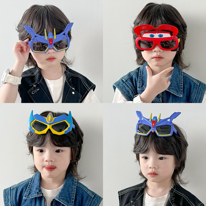 แว่นกันแดดเด็กแว่นตาป้องกันแสงแดดเด็กชายและเด็กหญิงป้องกันรังสียูวีเลนส์สะท้อนแสงแว่นกันแดดของเล่น