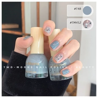 🌈ส่งจากไทย Two-moons ของแท้ เซ็ตสีทาเล็บ น้ำยาทาเล็บ ยาทาเล็บกึ่งเจล แพคคู่ ขนาด10ml*2 ไม่อบ ไม่ต้องอบ