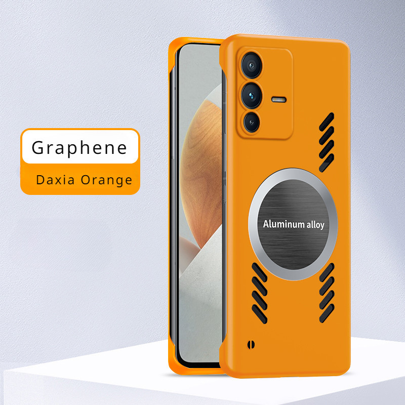 เคสโทรศัพท์มือถือ แม่เหล็กไร้สาย กระจายความร้อน ไร้กรอบ เรียบง่าย สําหรับ Vivo V25 V23 Pro X90 X80 X70 Pro Plus X90S IQOO Neo5S Neo5 Neo6 SE Neo7 10 9 Pro