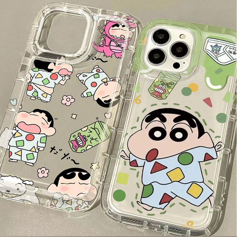 เคสโทรศัพท์มือถือ แบบใส พิมพ์ลายชินจัง สําหรับ Samsung Galaxy S23 S24 Ultra S22 Plus S20 FE S21 S20 Note 20 Ultra