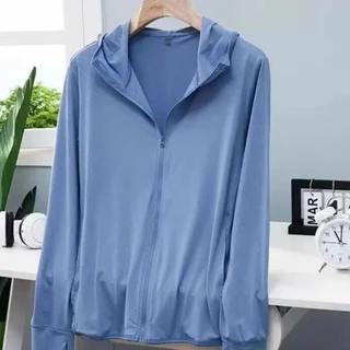 เสื้อกันแดด UPF50+ ผ้าไอซ์ ชุดฤดูร้อน สำหรับผู้ชายและผู้หญิง แบบบางเบา มี 7 สีให้เลือก