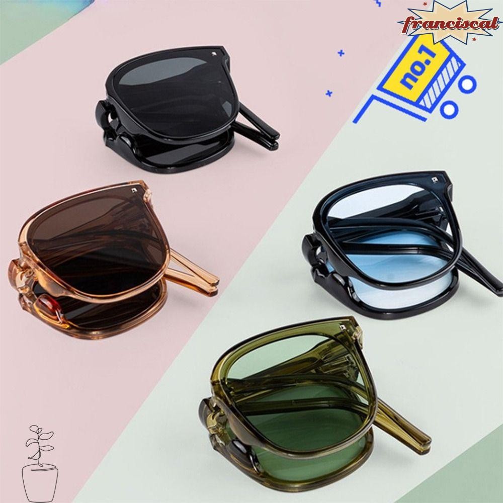Franciscal แว่นกันแดดแบบพับได้, UV400 Driver Shades พับดวงอาทิตย์แว่นตา,แฟชั่นพลาสติกพกพาง่ายสําหรับผู้หญิงและผู้ชาย