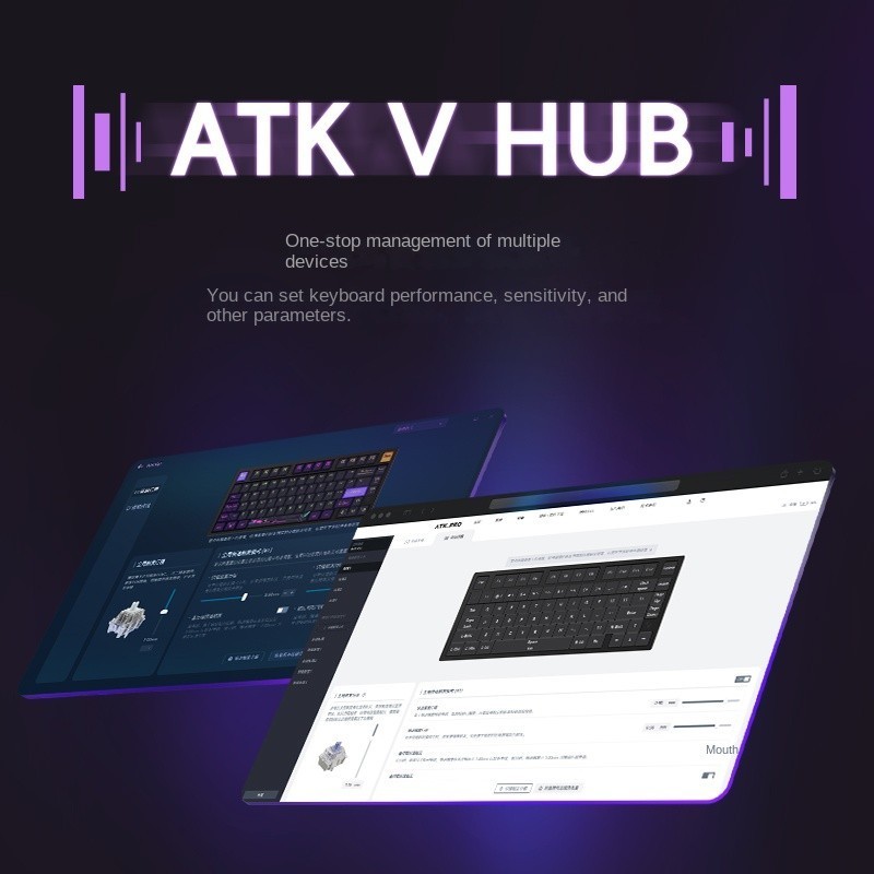 Atk RS7 Pro Gaming Magnetic Switch Keyboard Single Mode Aluminium Block Key Cap 75 Series Low Latency