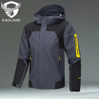 Eaglade เสื้อแจ็คเก็ตขี่มอเตอร์ไซค์ Bomber Rider เสื้อกันลมกันน้ําสําหรับผู้ชายกันรอยขีดข่วน 552 สีเทา E05