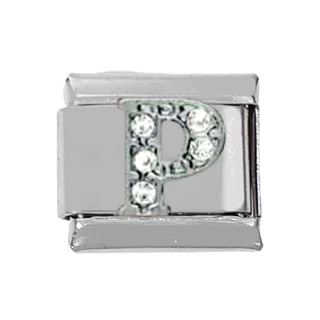304 สแตนเลส DIY charm สร้อยข้อมือตัวอักษรภาษาอังกฤษโมดูล italy charms สร้อยข้อมือยางยืดสแตนเลส