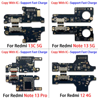 แพรตูดชาร์จ สําหรับ Xiaomi Redmi 12C 13C 12 4G 5G Note 13 Pro ตูดชาร์จ บอร์ดพอร์ตชาร์จ USB แบบเปลี่ยน