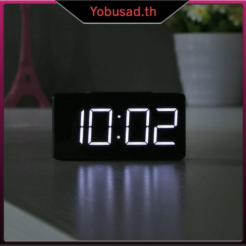 [Yobusad.th] นาฬิกาปลุกดิจิทัล LED พร้อมพอร์ต USB
