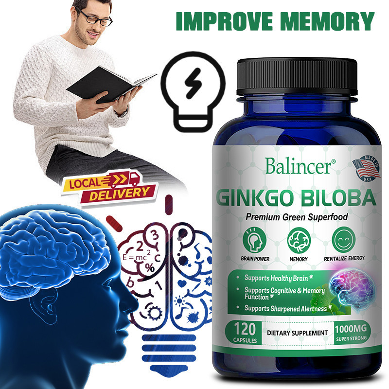 Balincer Ginkgo biloba อาหารเสริมสมอง เสริม รองรับการทํางานของสมอง เพื่อสุขภาพ และช่วยพยุงความจํา
