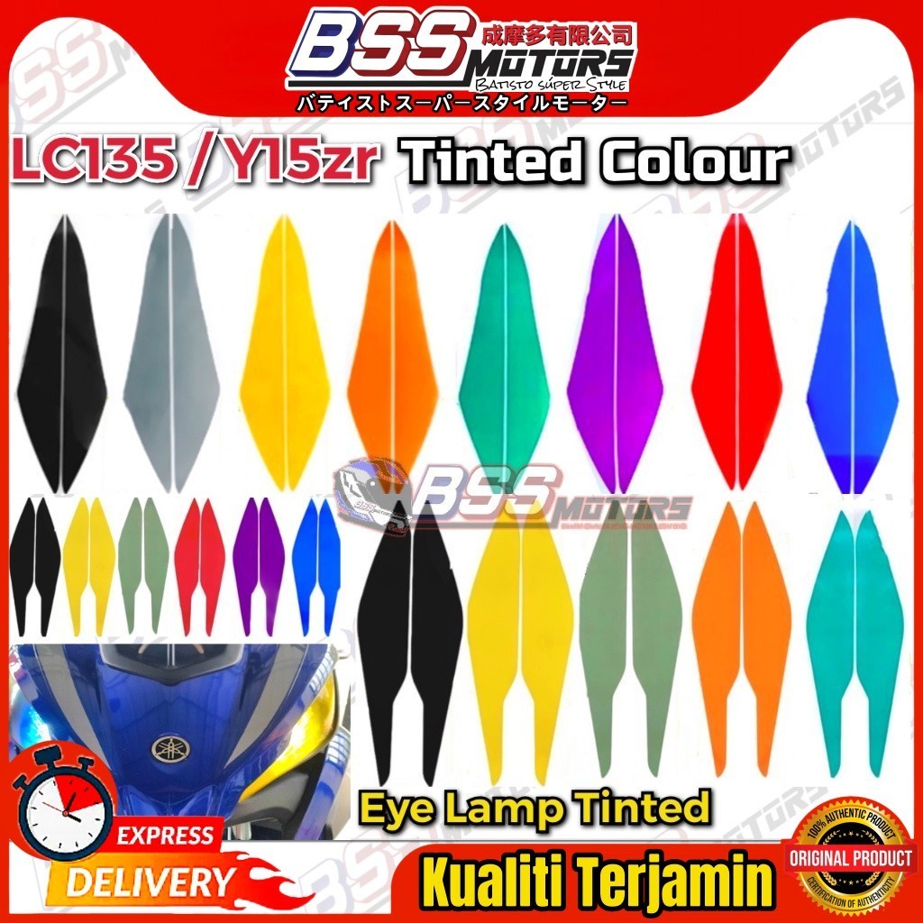 LC135 V4 / V5 / V6 / V7 / V8 & Y15ZR v1 / v2 Eye Lamp Tinted Color Mata Lampu สัญญาณสติกเกอร์ PNP Y1