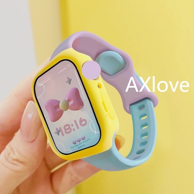 ใหม่ เคสซิลิโคน พร้อมสายนาฬิกาข้อมือ แบบบาง ปรับได้ สําหรับ Apple Watch Band Ultra 2 49 มม. 45 มม. 41 มม. 44 มม. 38 มม. 42 มม. 40 มม. iWatch Series 9 8 7 SE 6 5 4 3 2 1