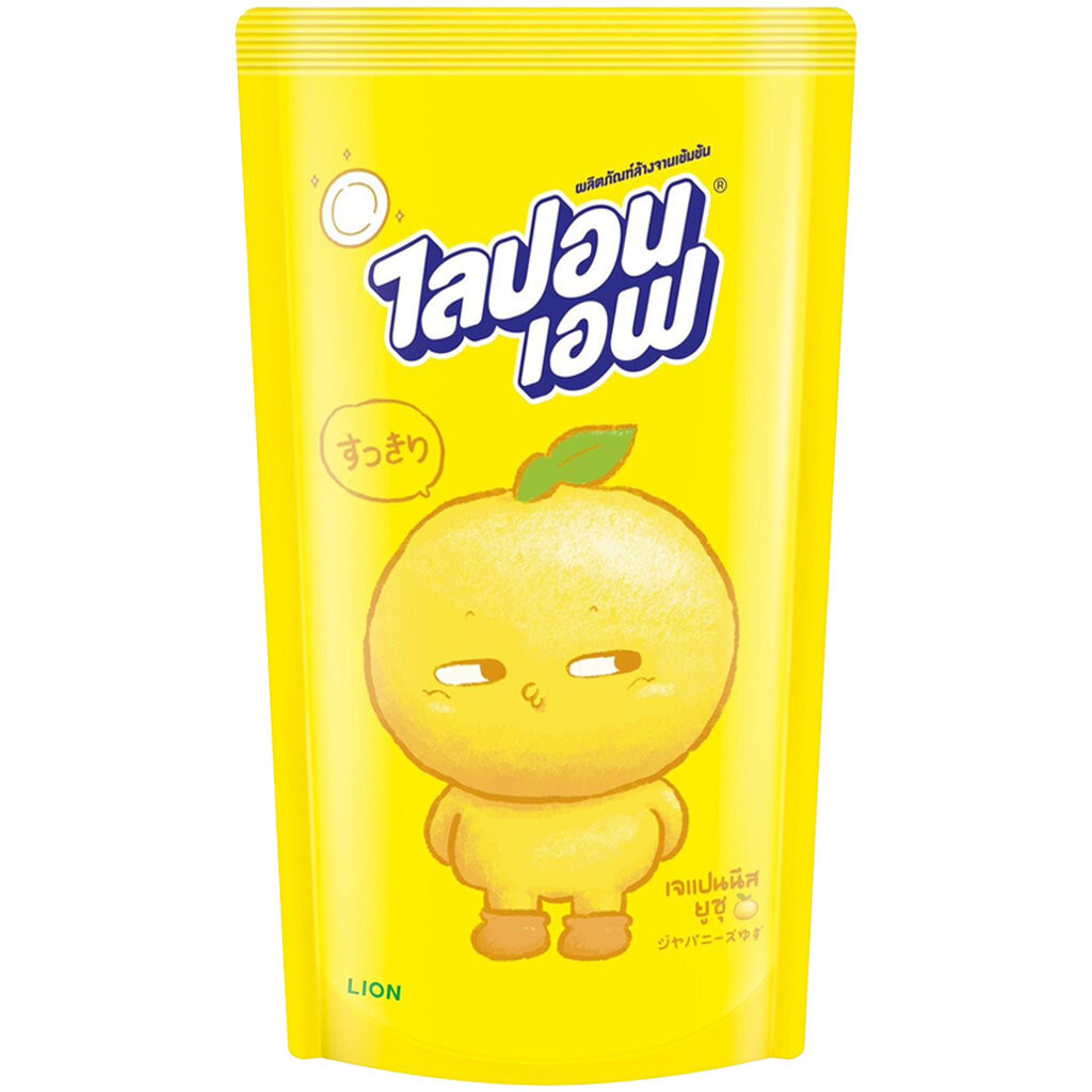 LeeMart น้ำยาล้างจาน ไลปอนเอฟ Lipin-F 500ML ล้างจาน สูตร เจแปนนีส ยูสุ สีเหลือง ขนาด 500 มล.