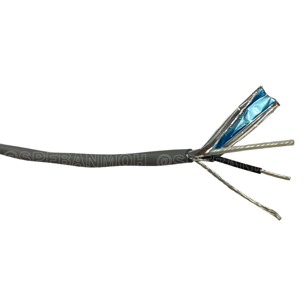 [ 1เมตร ] Belden 8760 สายสัญญาณคู่ ตีเกลียว 1P 2Cx18AWG 0.82 mm² Twisted Pair Cable Belden Tinned Copper Wire Beldfoi...