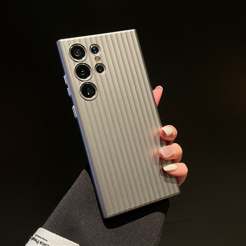 Hoce INS เคสโทรศัพท์มือถือ ผิวด้าน กันกระแทก ลายกระเป๋าเดินทาง เรียบง่าย สีพื้น สําหรับ iPhone Samsung Galaxy S23 Ultra S24 Plus