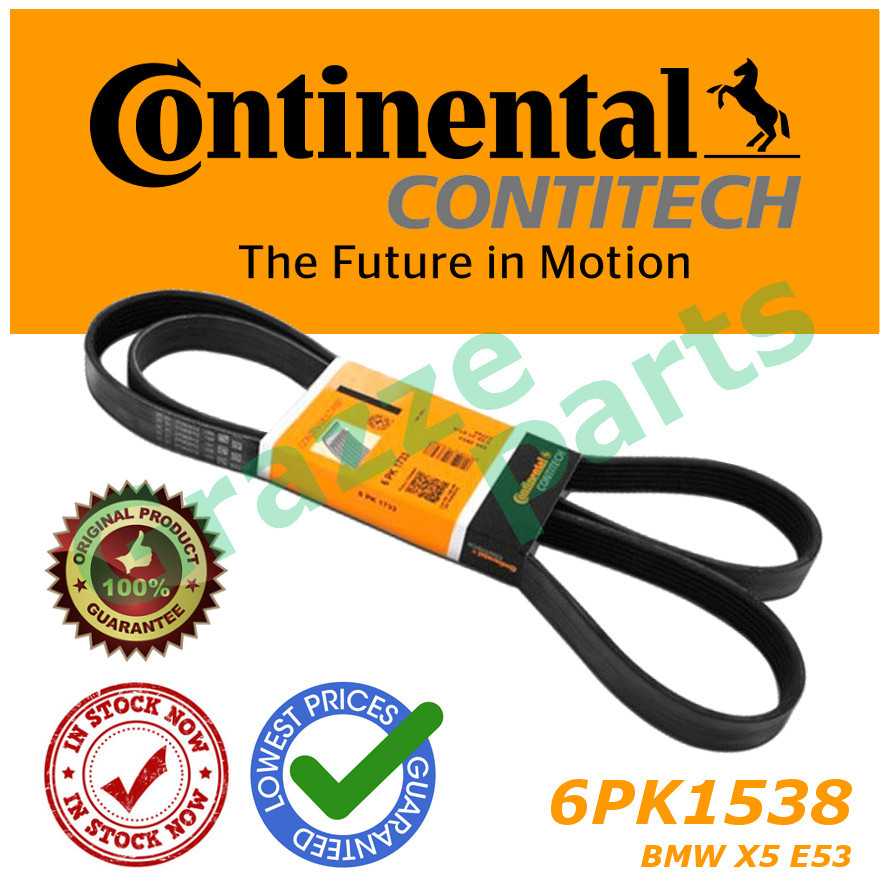 Contitech Ribstar เข็มขัดพัดลมซี่โครง 6PK1538 (6PK155/6PK1540) BMW X5 E53 3.0i Z3 Coupe E36 2.8i Roa