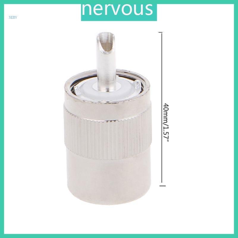 Nerv ปลั๊กเชื่อมต่อสายเคเบิ้ล UHF PL259 RG8 RG213 LMR400 7D-FB สีเงิน