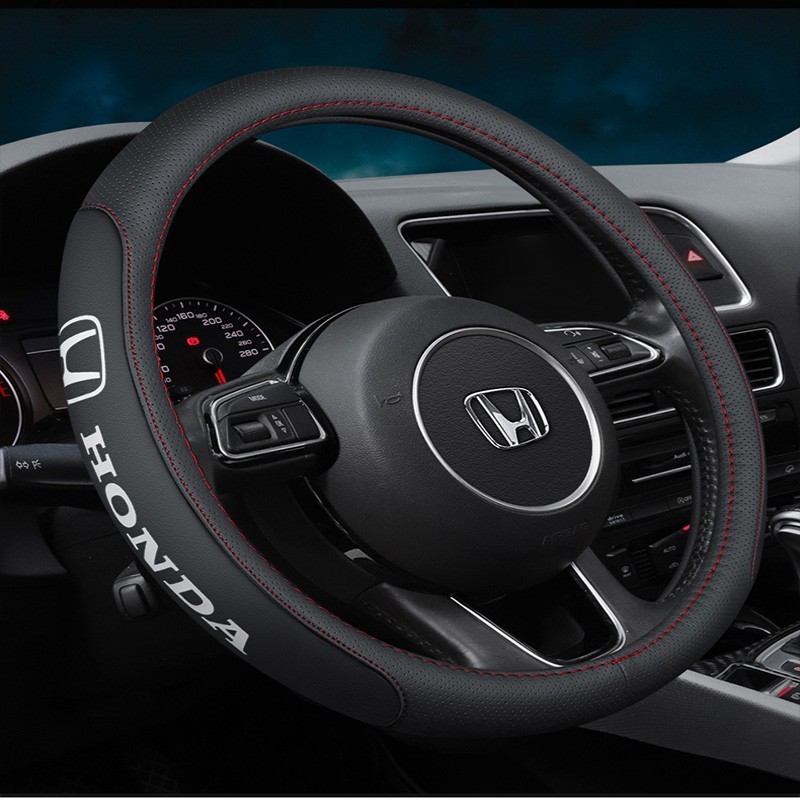 ปลอกพวงมาลัย ขนาด 38 ซม. 15 นิ้ว สำหรับรถยนต์ Honda Accord City Civic Brio CRV HRV Jazz Odyssey