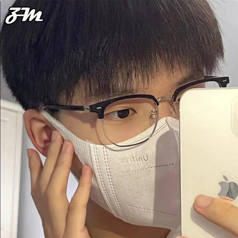 👓แว่นตาแฟชั่น👓 0~500° แว่นสายตาสั้น ป้องกันแสงสีฟ้า กรอบแว่นตาธรรมดา เวอร์ชั่นเกาหลี 058