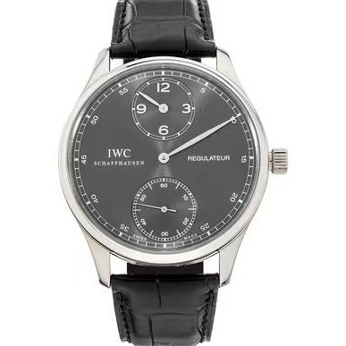 ธุรกิจ IWC IWC148000Portugal Grey Disc Platinum Manual Mechanical Men 's Watch IW544404
