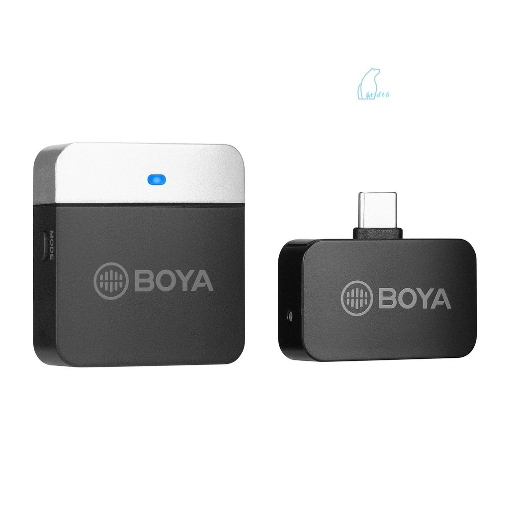 Boya By-m1lv-u ตัวรับสัญญาณไร้สาย และตัวรับสัญญาณ Type-c พอร์ต Android พร้อมไมโครโฟน Type-c Boya By-m1lv-u Wireless Came-1205 Receiver V Wireless - And Live Flm Zom