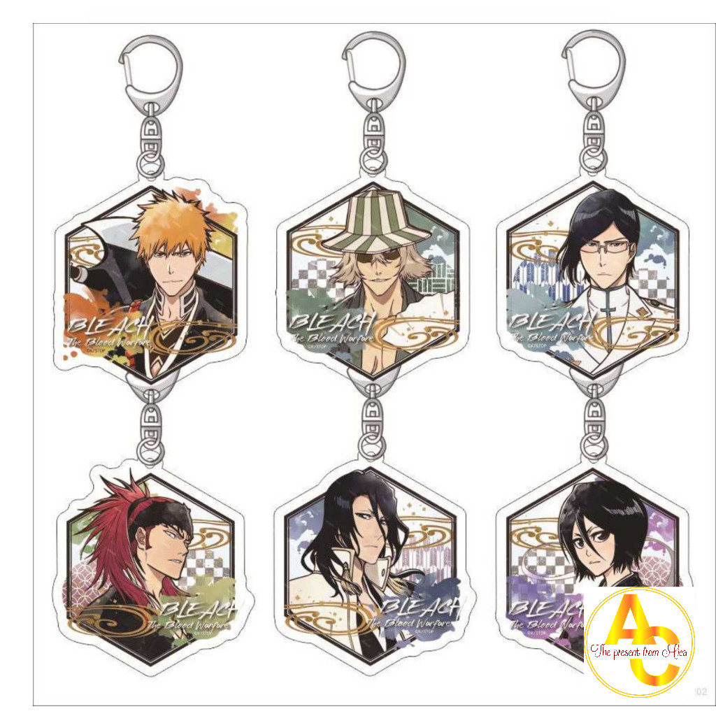 พวงกุญแจการ ์ ตูน YB2 BLEACH Ichigo Rukia Orihime Renji BY2