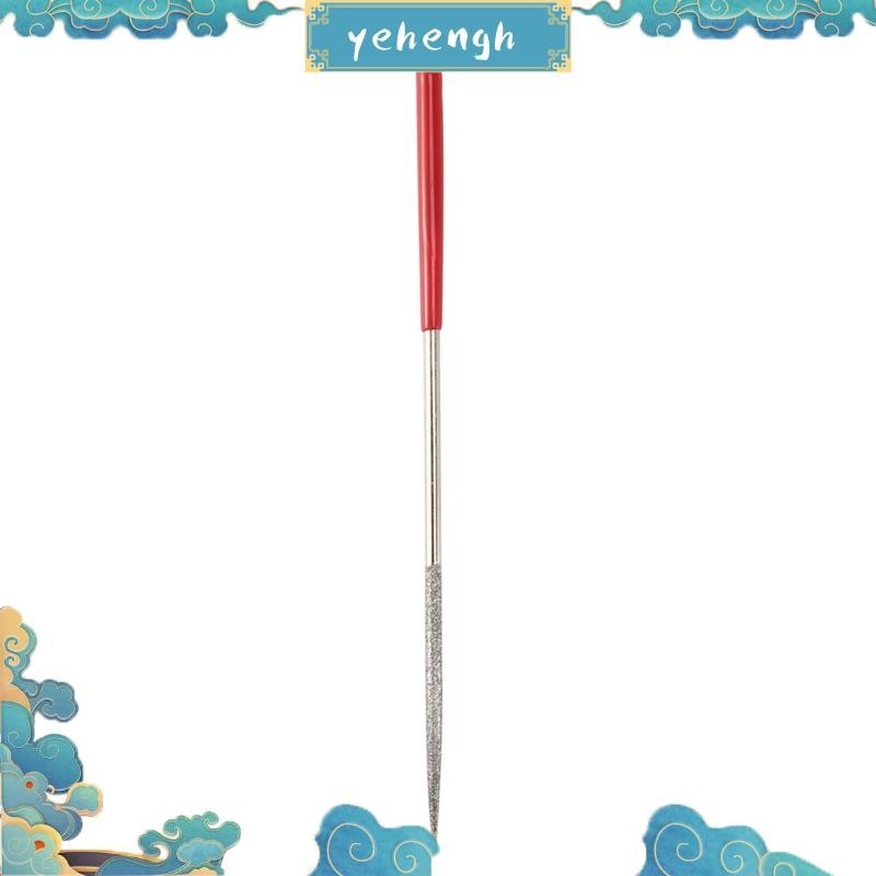 ตะไบเพชรหางหนู ทรงกลม 3 มม. x 140 มม. โทนสีเงิน สีแดง
