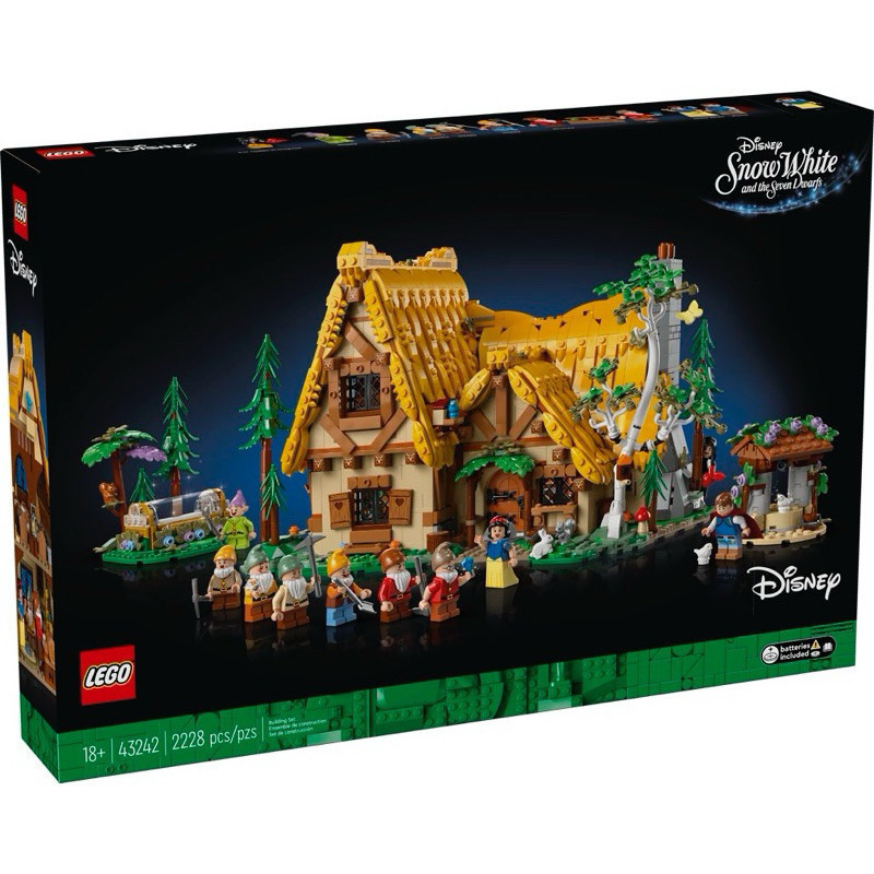 พร้อมส่ง ส่งไว สินค้ากล่องสวย Lego 43242 Snow White and the Seven Dwarfs' Cottage เลโก้ของใหม่ ของแท