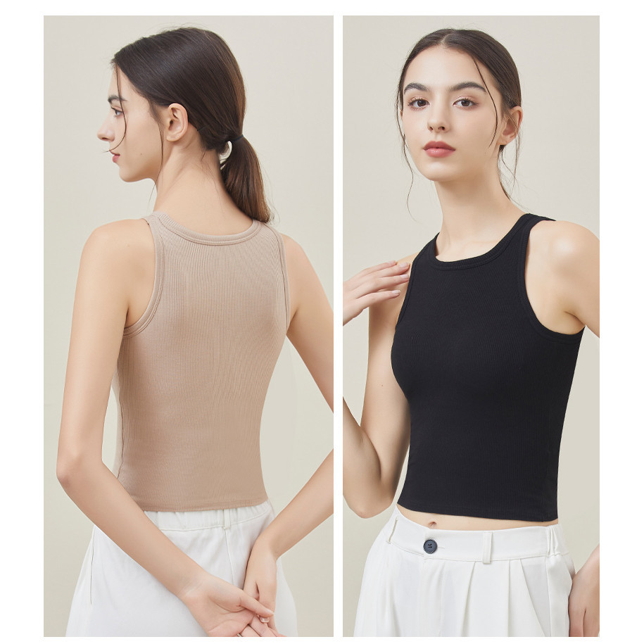 2 In 1 เสื้อกล้าม คอยู แขนกุด ด้านหลังสวยงาม อเนกประสงค์ รูปที่ 4