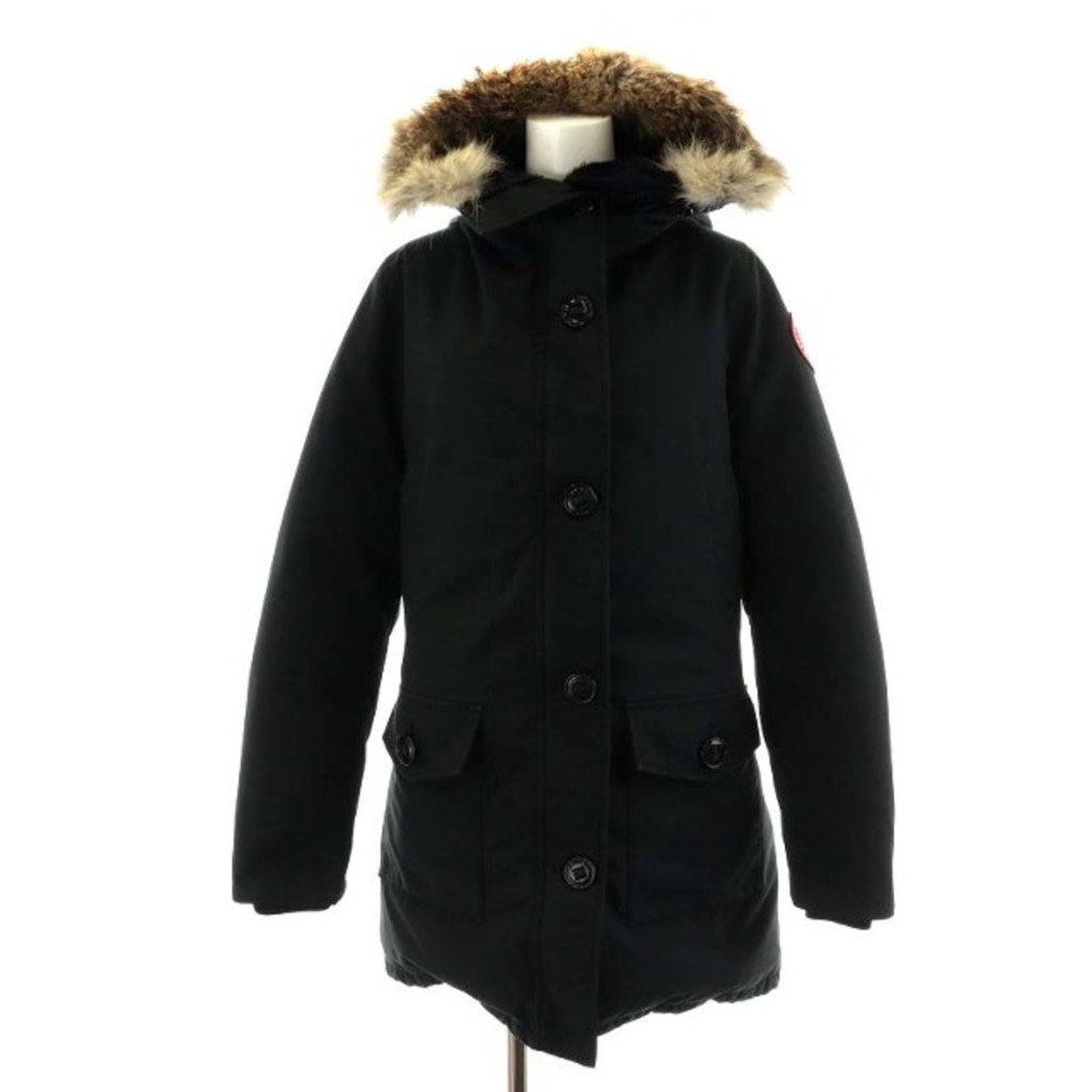 Canada Goose Bronte Hoodie Down Coat Long Length S Black 2603JL Direct from Japan Secondhand