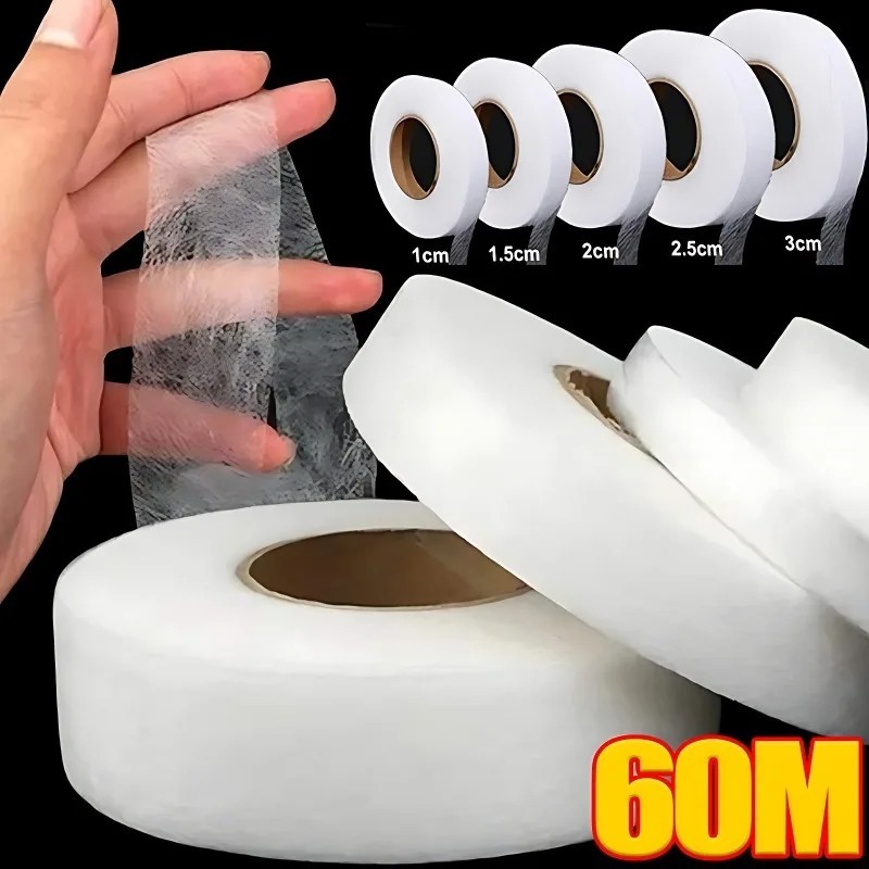 เทปกาวสองหน้า 60 เมตร สําหรับรีดผ้า ซ่อมแซมกางเกงขาสั้น