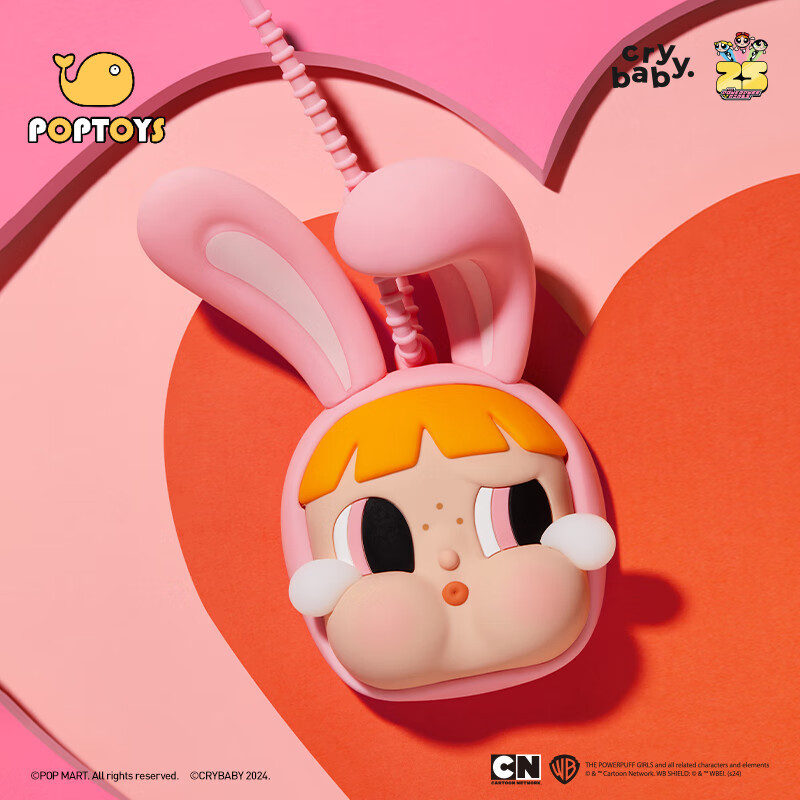 POPTOYPOPMART Crybaby crybaby X THE POWERPUFF GIRLS Series จี้กระจก crybaby ของขวัญวันเกิดจี้แฟชั่นเครื่องประดับแฟชั่น