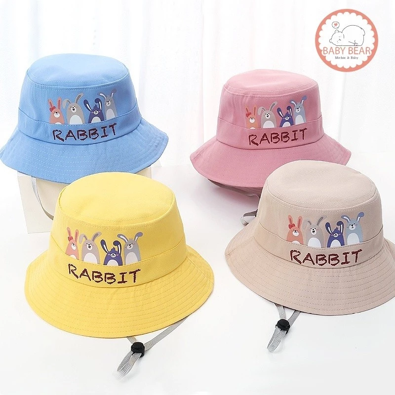 หมวกบักเก็ตเด็ก กันแดด หวมกเด็กลายกระต่าย พร้อมเชือก กันลม สําหรับเด็ก 2-8 ปี MZ12 thumbnail 4
