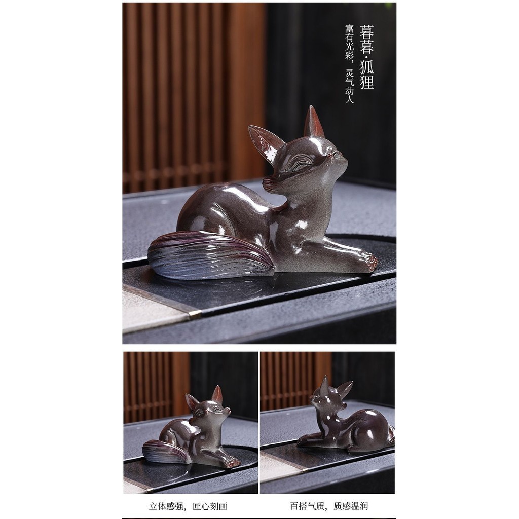 【พร้อมส่ง】จิ้งจอก 9 หาง  ฟิกเกอร์เรซิ่น รูปสัตว์ สําหรับตกแต่งสวน สนามหญ้ากลางแจ้ง เครื่องประดับ รูปสุนัขจิ้งจอกน้อยน่ารัก เปลี่ยนสีได้ สําหรับตกแต่งบ้าน ห้องนั่งเล่น ออฟฟิศ ราคา ถูกที่สุด ดีลบีเคเค แกลเลอรีภาพที่ 8