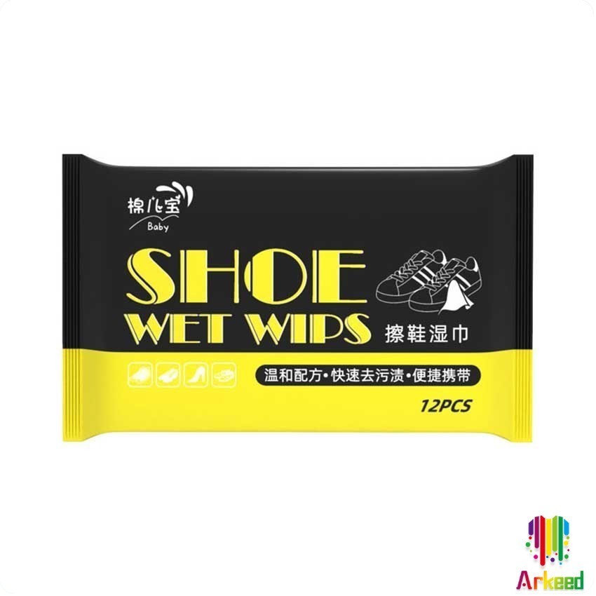 Arkeed ทิชชู่เปียกเช็ดรองเท้า แผ่นเช็ดเคลือบเงารองเท้า ขจัดสิ่งสกปรก Shoe wipes