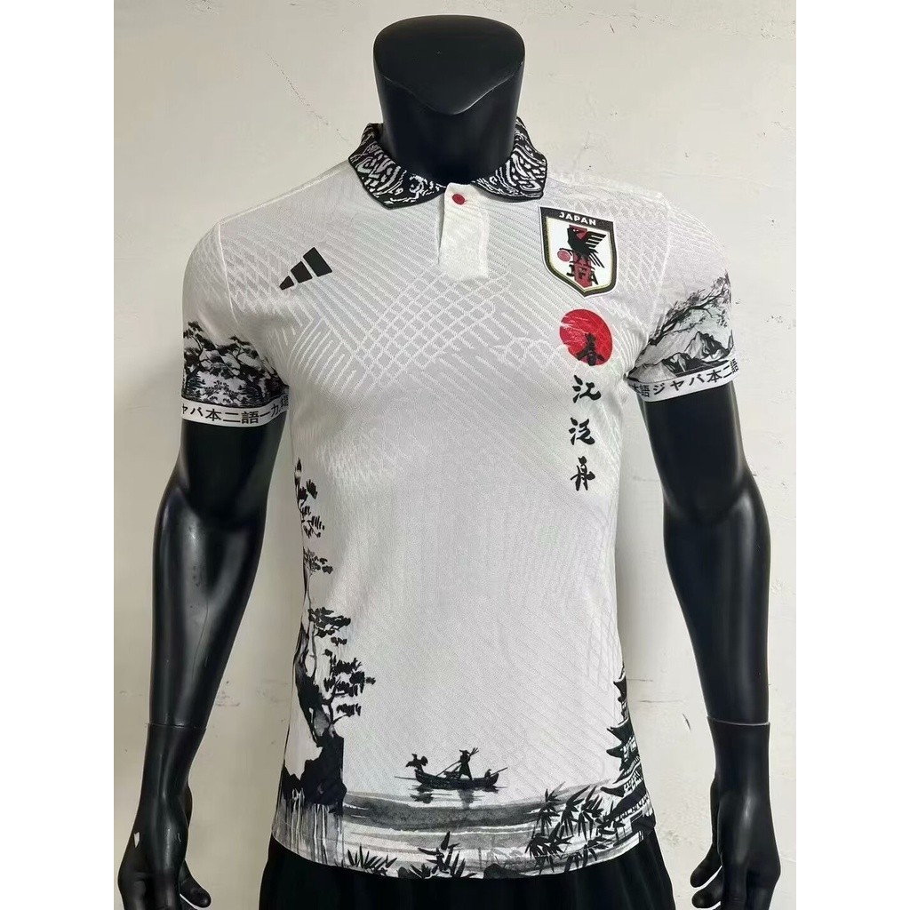 【 Player Edition 】ใหม่ เสื้อกีฬาแขนยาว ลายทีมชาติฟุตบอลชั้นนํา AAA+ 2324 คุณภาพสูง สีขาว สไตล์ญี่ปุ่น