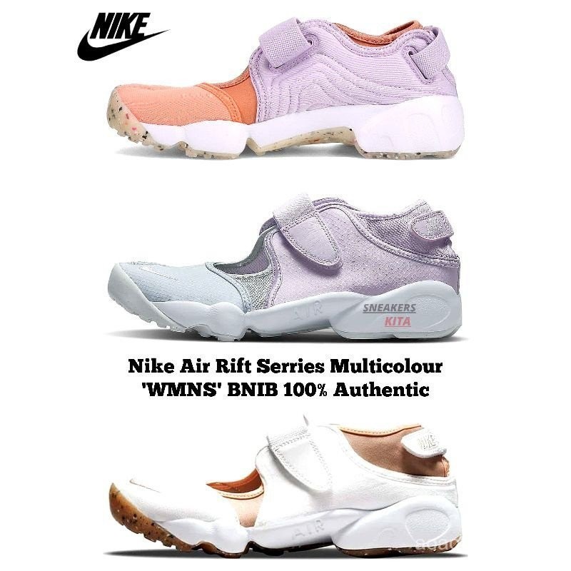 [Wmns] Nike Air rift ของแท้ 100% รองเท้าผ้าใบ สีสันสดใส Nike rift Ninja L3HB