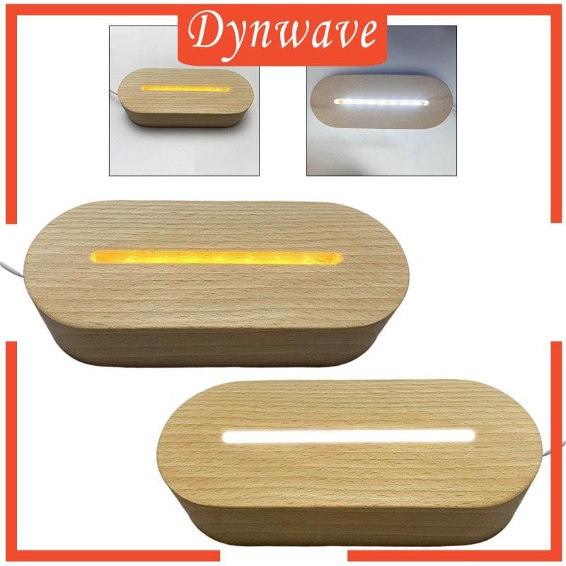 [Dynwave] ฐานโคมไฟกลางคืน LED ฐานโคมไฟไม้ ชาร์จ USB สําหรับเครื่องประดับเรซิ่น 3D วัสดุแจกันศิลปะอะคริลิค
