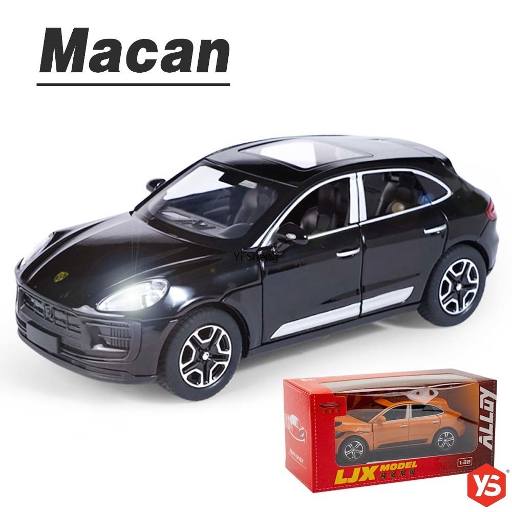 โมเดลรถยนต์ Porsche Macan SUV โลหะอัลลอย ขนาด 1:32 พร้อมไฟ เสียง วิ่ง