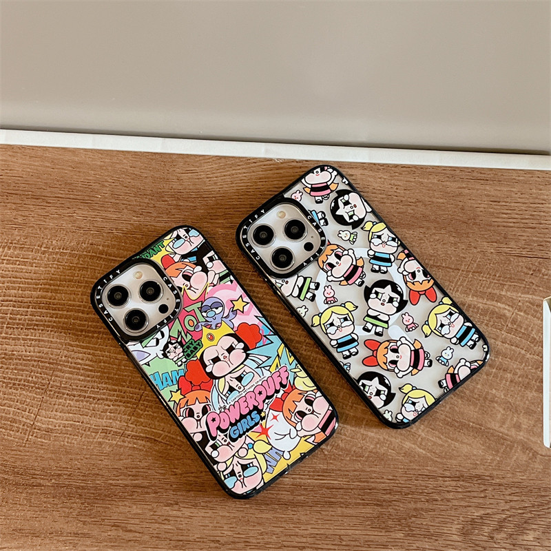 Casetifycrying สาวตํารวจเจ้าหน้าที่อะคริลิคแม่เหล็กสําหรับ iPhone 15 Pro Max 15 14 Plus 11 12 13 Pro Max กรณีแกะสลักด้านข้างตัวอักษรฝาครอบป้องกัน