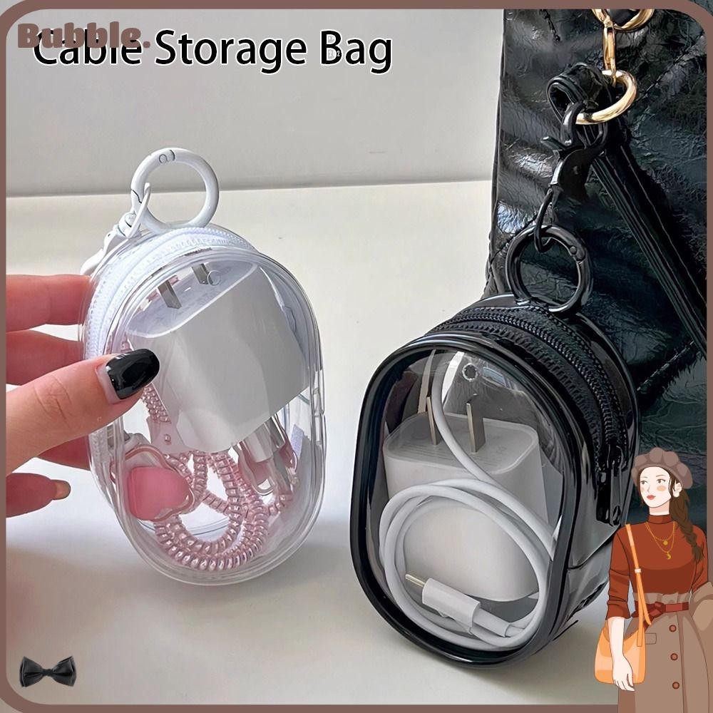 Bubble กล่องเก็บสายเคเบิลข้อมูล ชุดหูฟัง สายเคเบิล แบบพกพา อเนกประสงค์ 1 ชิ้น